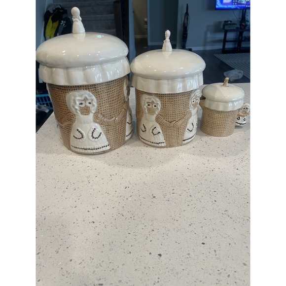 Vintage 1980Sittre Ceramic Products Inc. Ceramic Gingerbread Lady Cookie Jars